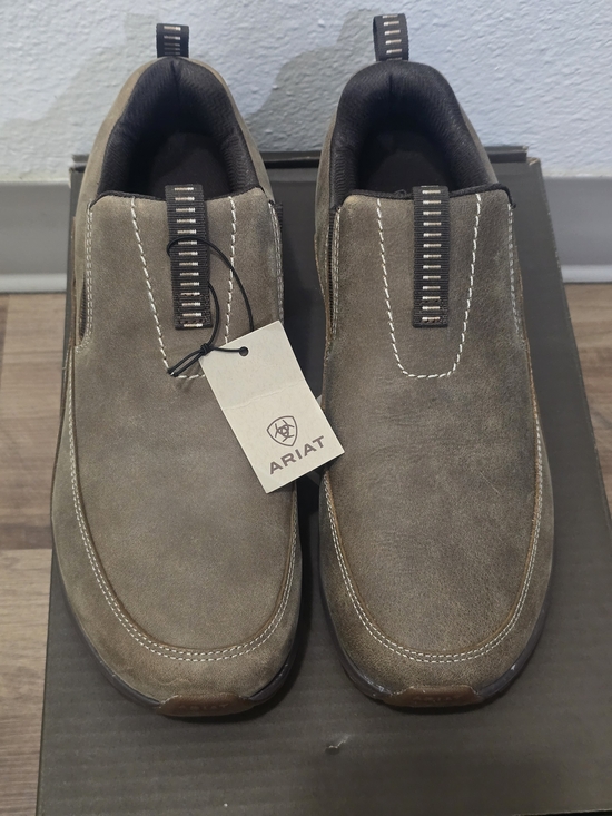 Ariat Other - ​NWT Ariat Men's Spitfire Slip On Shoes - Brown Bomber Leather - Size 10.5D